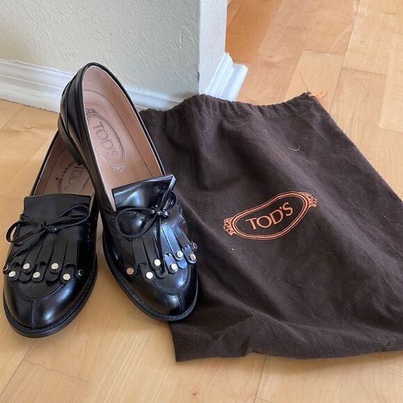 Tod's Kilt Style Studded Loafers - 37 - Picture 1 of 6